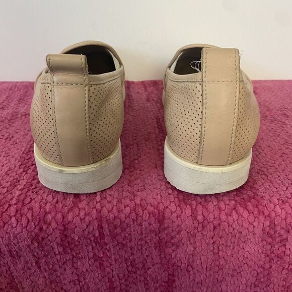 Everlane The Leather Street Shoe Pointed Toe Perforated Natural Beige Size 7.5 - Picture 6 of 12